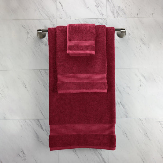 Cotton Home Ultimate Towel Collection - 8 Piece Bundle Burgundy - Cotton Home