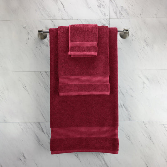 Cotton Home Ultimate Towel Collection - 6 Piece Bundle Burgundy - Cotton Home