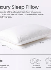 Four Seasons Back Sleeper Light Weight Firm Pillow 50x75cm 900g - Cotton Home