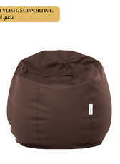 Adult Bean Bag Chair Premium PU Leather  62x105cm - Brown