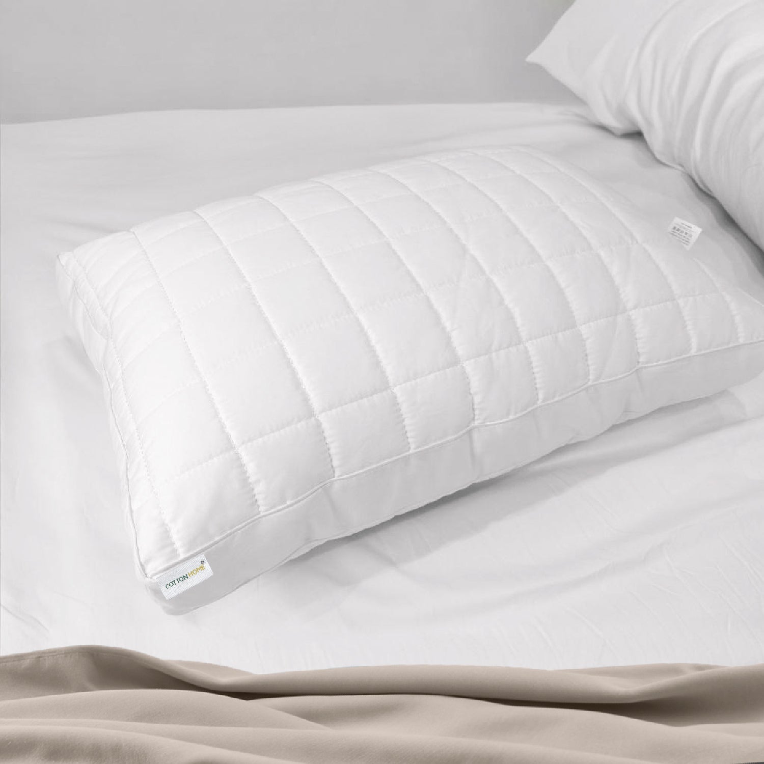 Sapphire Gazette Quilted  Premium Cotton Pillow with Down Alternative filling 50x70+3cm cm