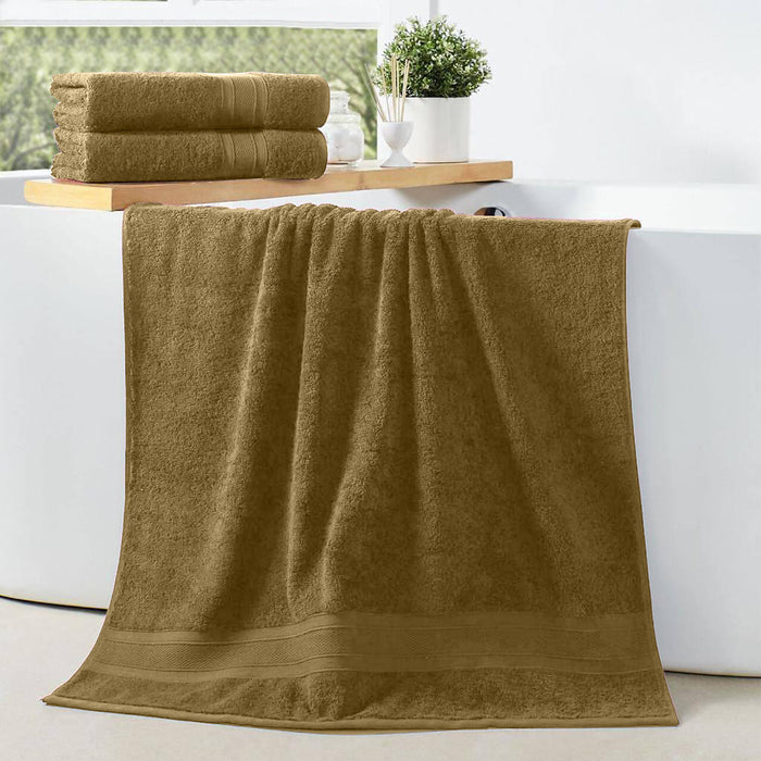 Cotton Bath Towel 70x140 CM 2 Piece Set Camel