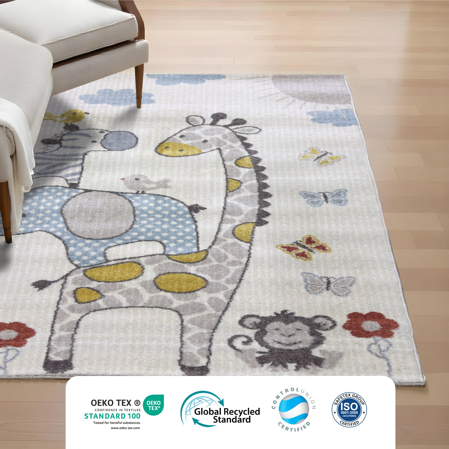 Turkish Carpet 200x290cm Cartoon Premium Living Room, Kids Bedroom & Dining Room Design