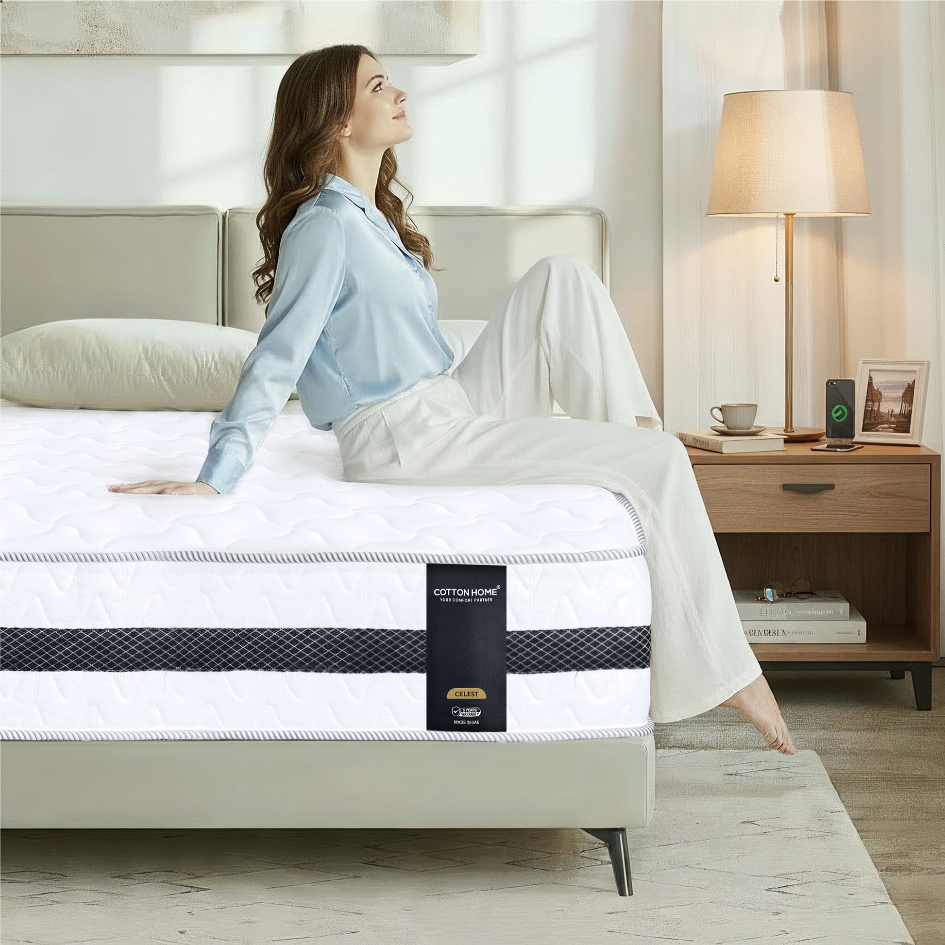 Cotton Home Celest Bonnell Spring Mattress Single