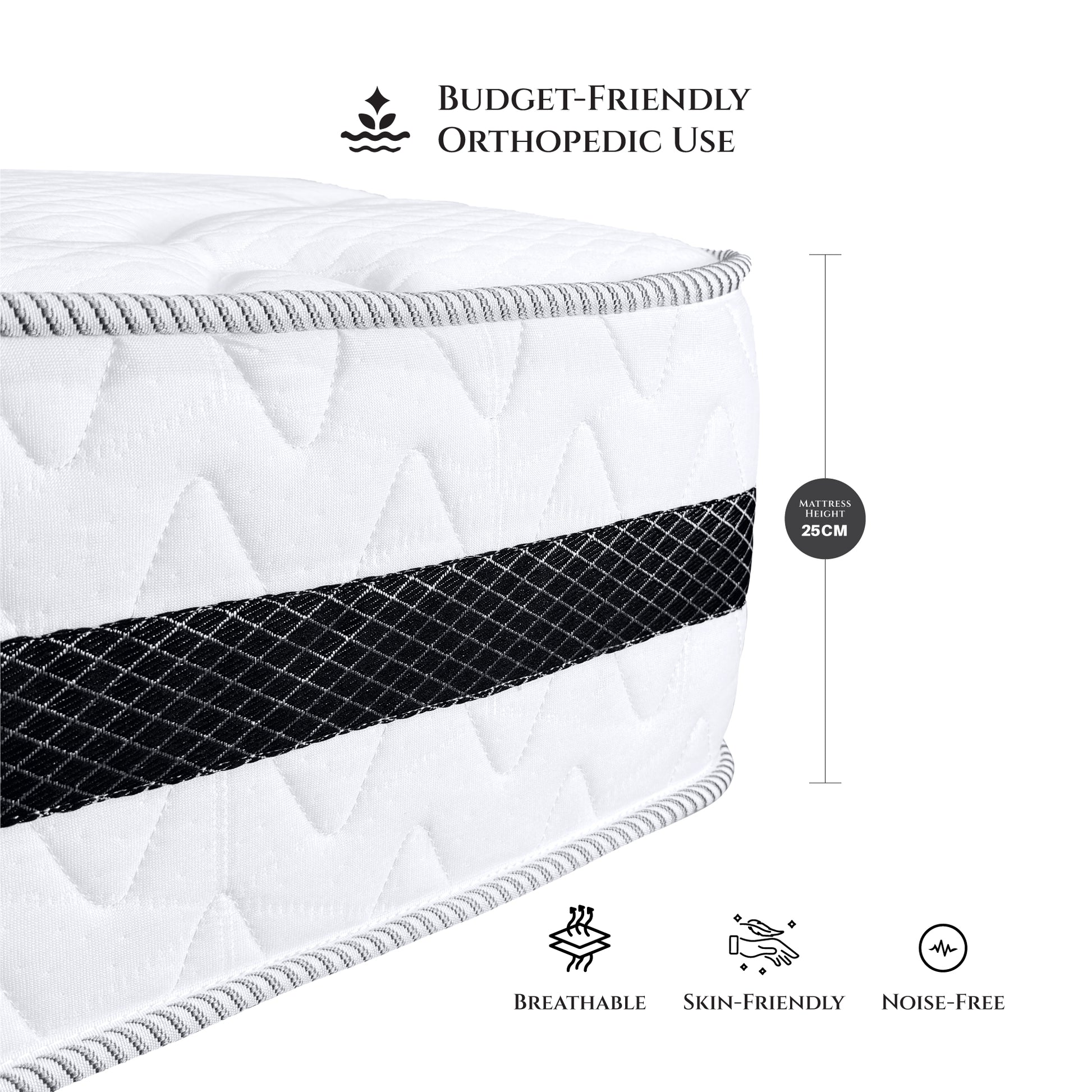 Cotton Home Celest Bonnell Spring Mattress Single