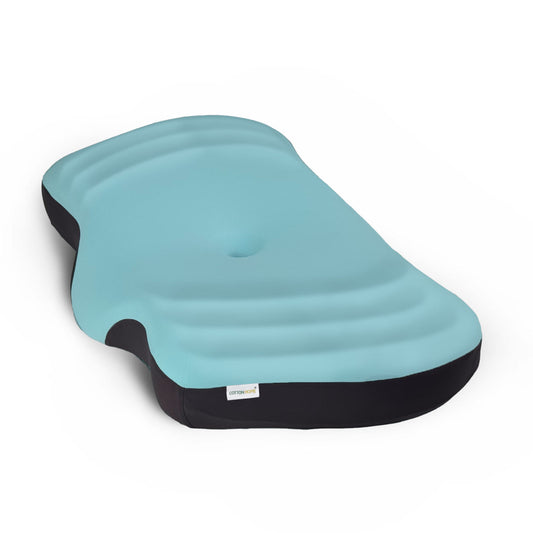 Cool Cervical Memory Foam Pillow Ergonomic Neck Support Blue 62x38x8.5CM - Cotton Home