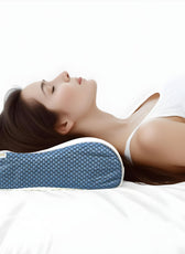 Cervical Support Memory Foam Mesh Pillow for Neck and Shoulder Pain Relief L60xW35xH9-11 CM