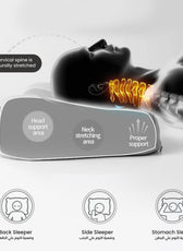 Cervical Support Memory Foam Mesh Pillow for Neck and Shoulder Pain Relief L60xW35xH9-11 CM - Cotton Home