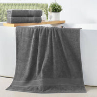 Premium Charcoal Pack of 2  600gsm High Quality Cotton Bath Towel 70x140cm