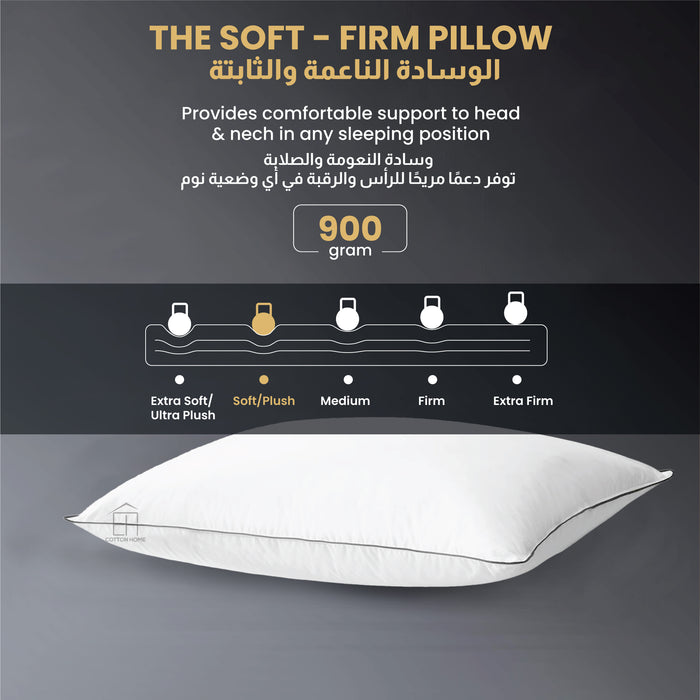 Comfort Pillow Gray Cord 50x75CM - 900g (Pack of 2)