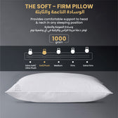 Exquisite Sleep Pillow Pack of 2 Standard Size 50x75cm Ergonomically designed for Side Sleepers 1000g