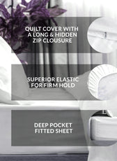 6 Pieces Duvet Cover Set –  220x240cm – Elegant Floral Bedding 01