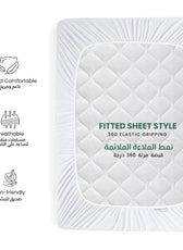 Premium Coolent Mattress Protector 180x200+35CM Breathable & Waterproof - Cotton Home