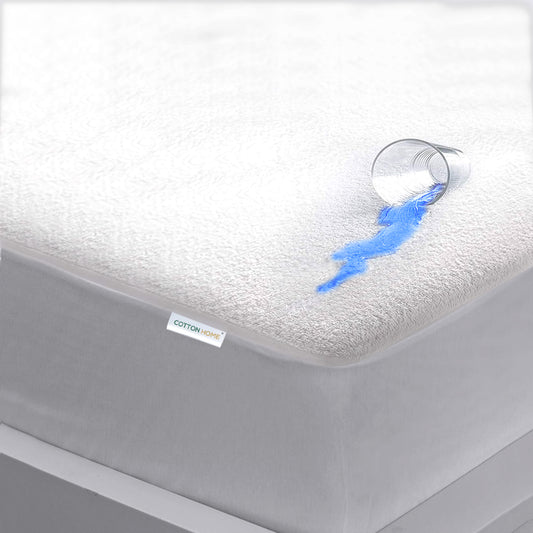 Coral Fleece Waterproof Mattress Protector 150x200+35cm with Deep Pocket