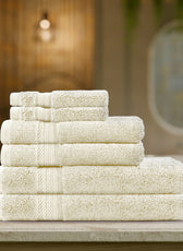 Cotton Home Ultimate Towel Collection - 6 Piece Bundle Cream - Cotton Home