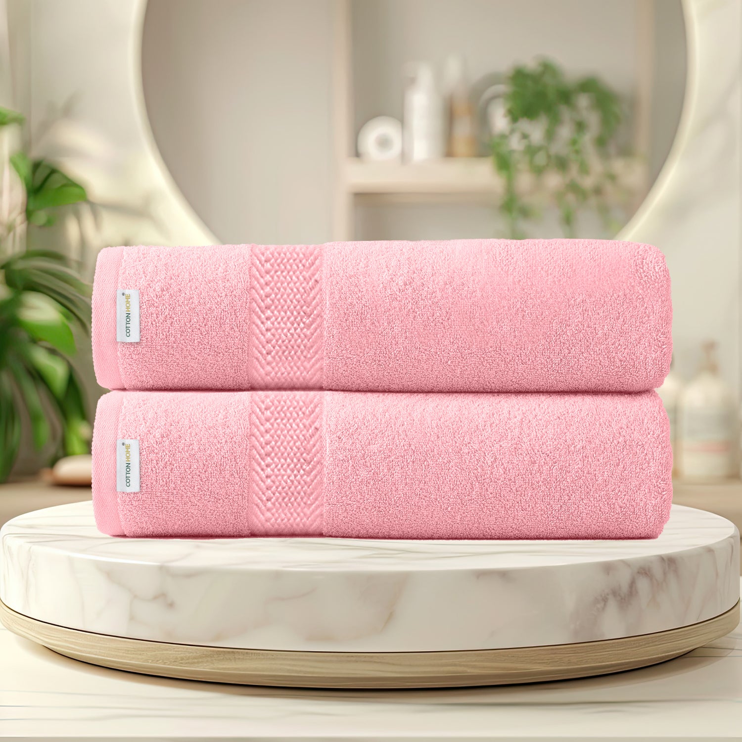 Cotton Bath Sheet 100x150 CM 2 Piece Set-Soft Feel, Quick Dry, Highly Absorbent Durable Towels