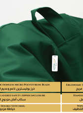 Adult Bean Bag Chair Premium PU Leather  62x105cm - Emerald Green