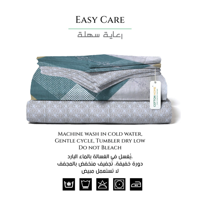 Home Fest 2025 Comfort Combo –  7PC Duvet Cover Set with Duvet 220x240cm Diamond