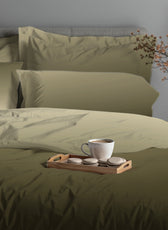 6 Piece Duvet Cover Set  220x240cm –  with Fitted Sheet & Pillowcases Earth