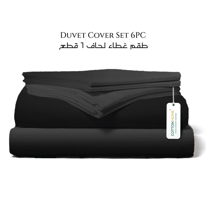 6PC Duvet Cover Set 220x240cm Gray Gradient