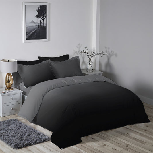 6PC Duvet Cover Set 220x240cm Gray Gradient