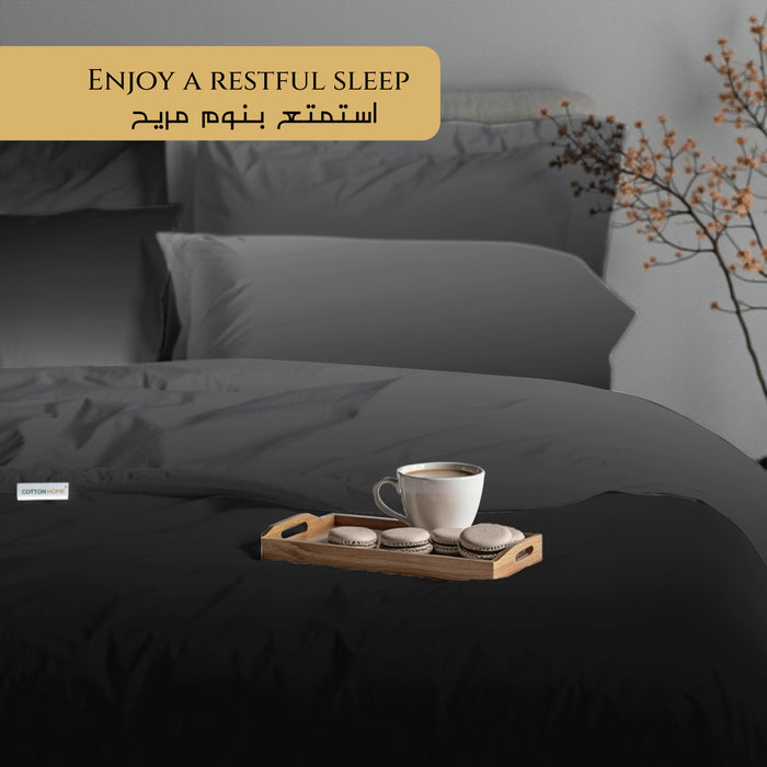 6PC Duvet Cover Set 220x240cm Gray Gradient