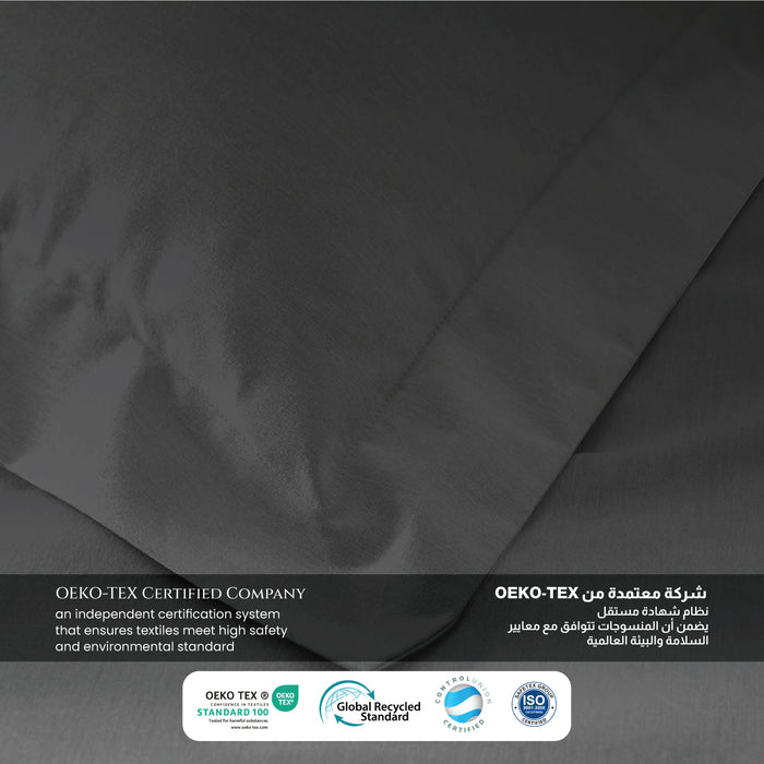 6PC Duvet Cover Set 220x240cm Gray Gradient