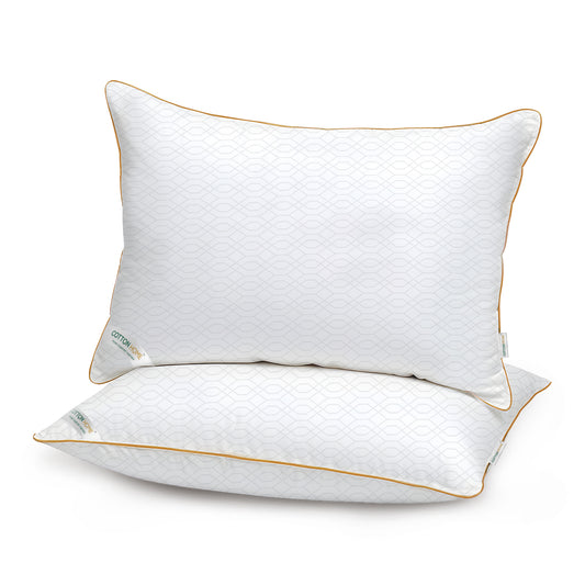 Royal Angler High Quality Loom Design Ultra Soft Premium Cotton Dobby Jacquard  Pillow 50x75cm White