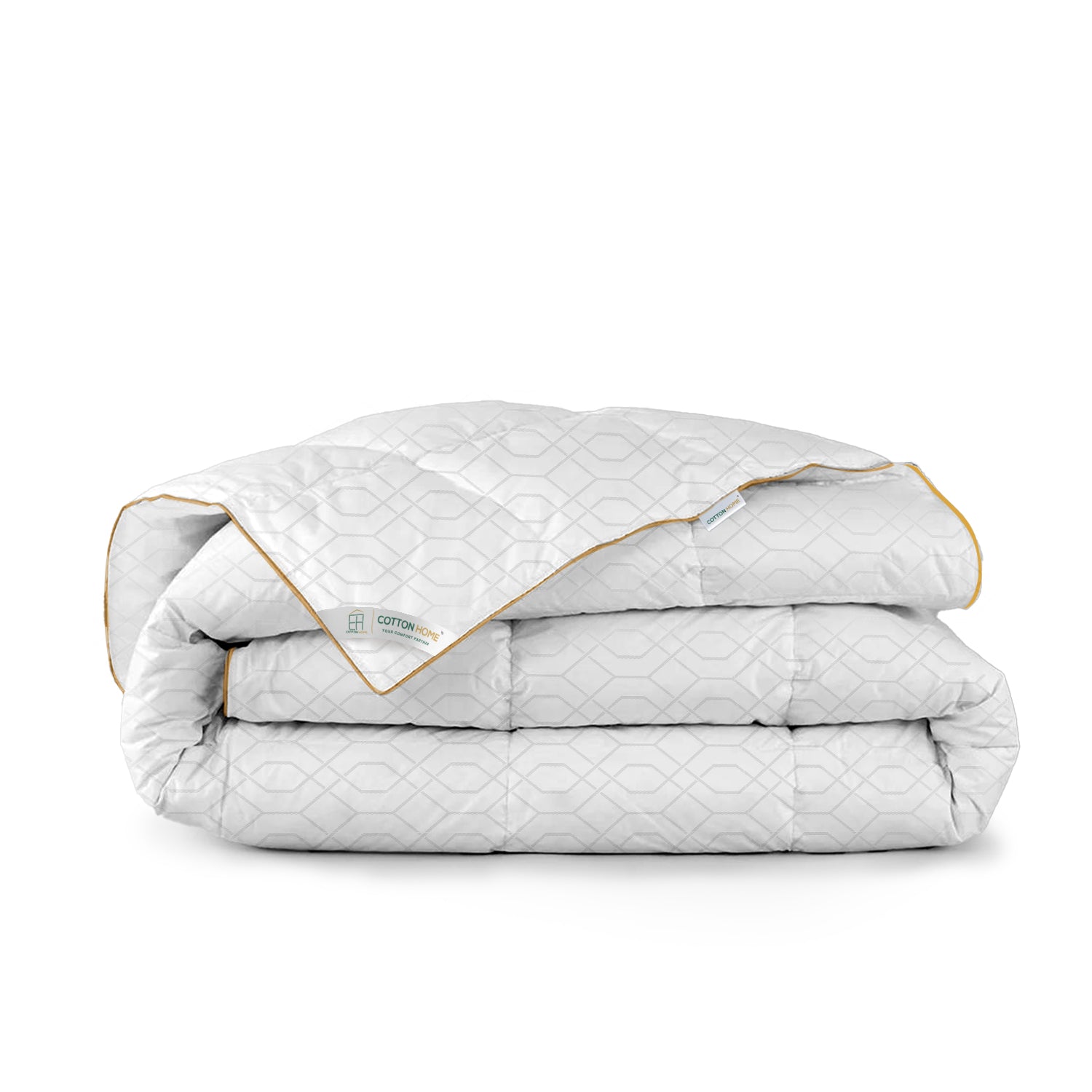 Premium Egyptian Cotton Jacquard Royal Angler King Duvet White with Loom Pattern 220x240cm