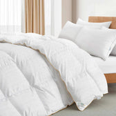 Premium Egyptian Cotton Jacquard Royal Angler King Duvet White with Loom Pattern 220x240cm