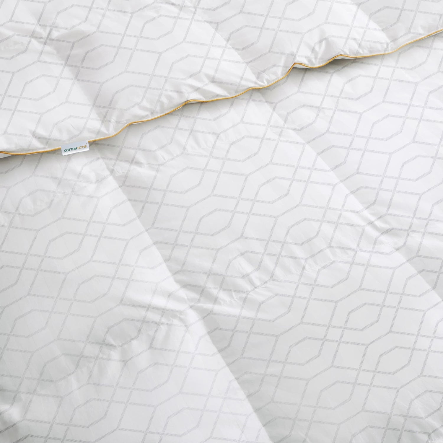 Premium Egyptian Cotton Jacquard Royal Angler King Duvet White with Loom Pattern 220x240cm