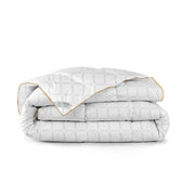 Premium Egyptian Cotton Jacquard Royal Angler King Duvet White with Grid Pattern 220x240cm