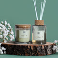 Cotton Home Scented Candle And Diffuser Set For Bedroom Living Room Office Oil Reed Diffuser-Cedarwood