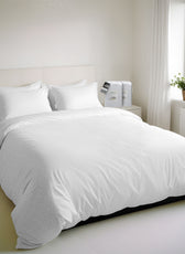 Egyptian Cotton 6 Piece Duvet Cover Set 220x240cm White Geometric