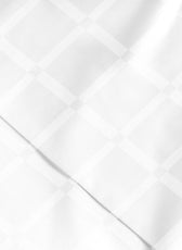 Egyptian Cotton 6 Piece Duvet Cover Set 220x240cm White Grid