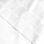 Egyptian Cotton 6 Piece Duvet Cover Set 220x240cm White Grid