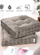 Serenity Velvet Multipurpose Seat Cushion 40x40cm Square Shape Seating - Cotton Home