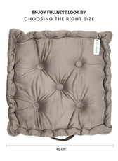 Serenity Velvet Multipurpose Seat Cushion 40x40cm Square Shape Seating - Cotton Home