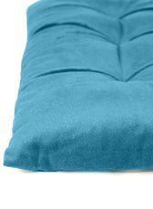 Velvet Slip Free Tufted  Chair Cushion Dark Teal 40x40cm - Cotton Home