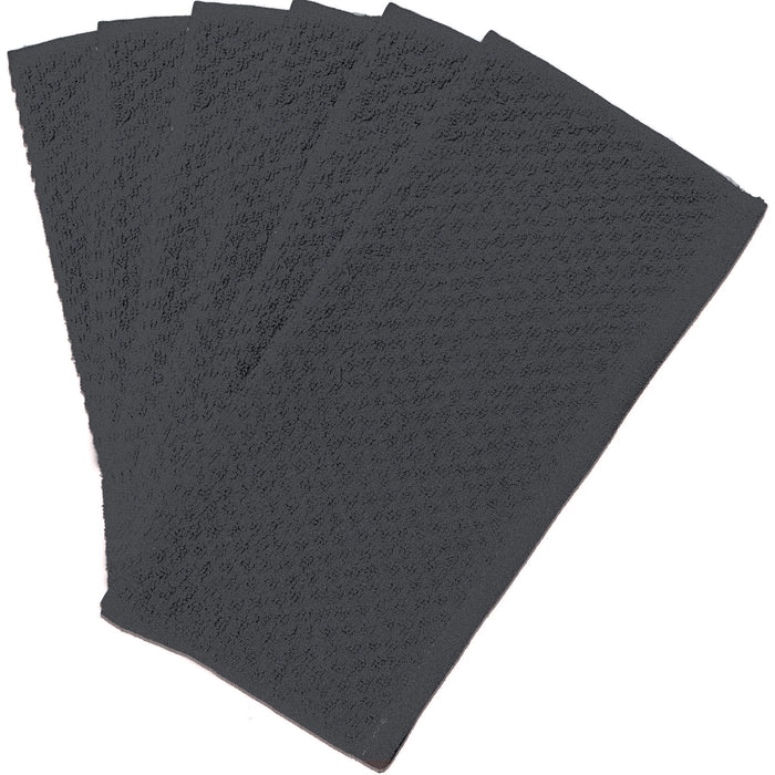 100% Cotton Kitchen Towels Pack of 8pcs - 360 gsm - Dark Grey