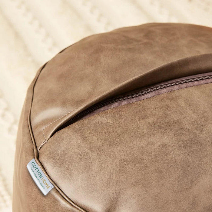 Luxury Pure Faux Leather Ottoman 45x35 cm