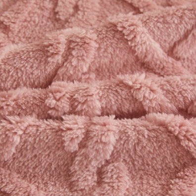 Premium Jacquard Blanket Double Size Pink