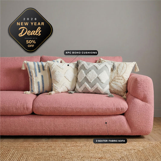 New Year Essentials Combo – Italian Pearl Design 3-Seater Sofa
