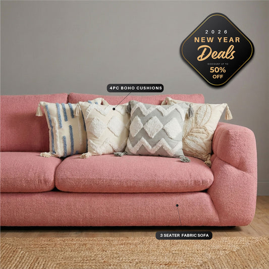 New Year Essentials Combo – Italian Pearl Design 3-Seater Sofa