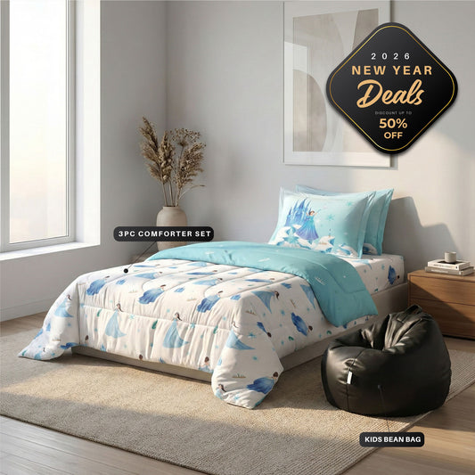 New Year Essentials Combo – Kids Bedding & Bean Bag Bundle 10