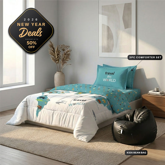 New Year Essentials Combo – Kids Bedding & Bean Bag Bundle 11