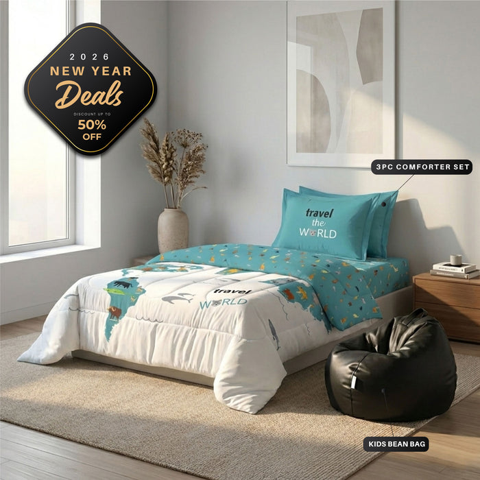 New Year Essentials Combo – Kids Bedding & Bean Bag Bundle 11