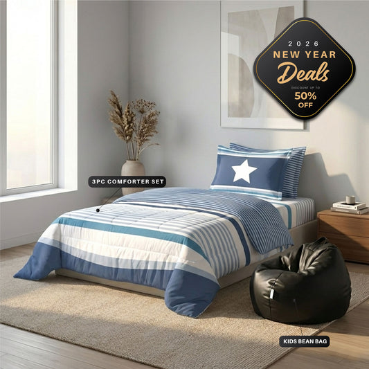 New Year Essentials Combo – Kids Bedding & Bean Bag Bundle 13
