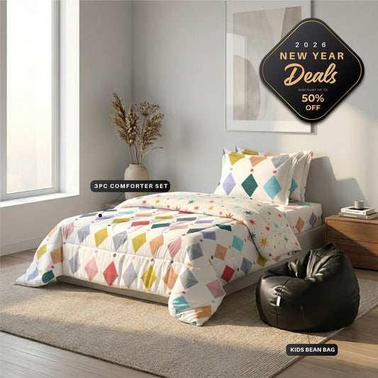 New Year Essentials Combo – Kids Bedding & Bean Bag Bundle 15