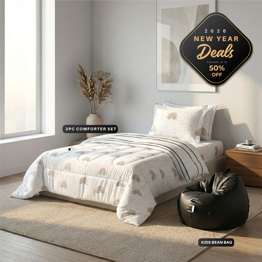 New Year Essentials Combo – Kids Bedding & Bean Bag Bundle 16